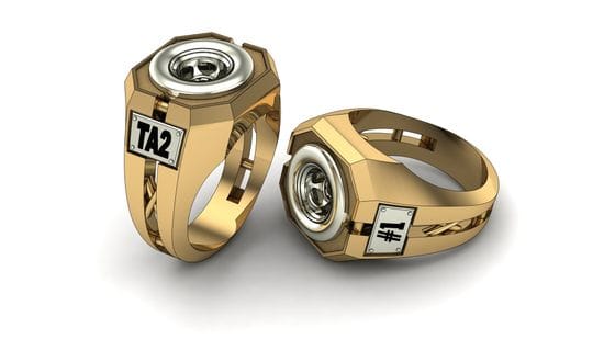 Championship ring crafted for 2019 TA2 Muscle Car Series victor